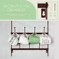 thumbnail image 4 of Sorbus Mug Rack for Wall - Small Rustic Coffee Mug Holder Wall Mount with 21 Hooks, Coffee Cup Display Rack, 6-Tier Metal Mug Organizer for Home, Kitchen & Bar, Coffee Station, Dining Room, 4 of 7