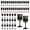Black, variant on 7oz Plastic Vintage Wine Glasses Drinking Glasses Unbreakable Wedding Glassware Crystal Water Goblets Reusable Drinkware Vintage Champagne Flutes (24, Black)