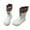 White, variant on REDARER Girls Rain Boots for School and Outdoor Activities Mid Calf Low Heel Comfortable Footwear for Kids All Season,12-13 Years