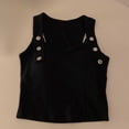 thumbnail image 4 of SwiftWear Women's Trendy Cropped Tank Top with Built-in Bra & Shoulder Buttons Sleeveless Cami Casual Going Out​ Tops, 4 of 5