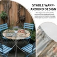 thumbnail image 2 of Spring Floral Round Tablecloth for 36-44 Inch Tables,Fitted Table Cover with Elastic Edge,Elegant Checkered Summer Botanical Farmhouse Waterproof Outdoor Table Cloth Protector for Patio Garden Dinner, 2 of 9