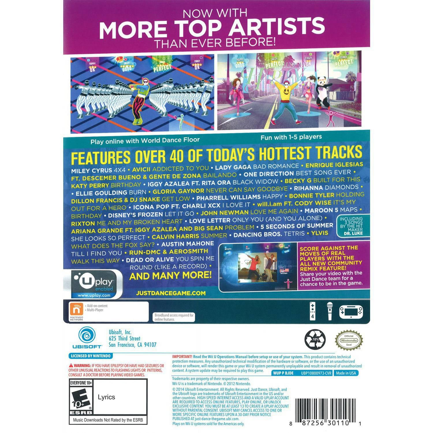 Just Dance 2015 Ubisoft Nintendo Wii U 887256301101 Walmart - furky roblox download