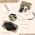 thumbnail image 3 of FORMRS Women Crossbody Purse with Chain Strap Vegan Leather Shoulder Handbag, Retro Blossom Flower, 3 of 7