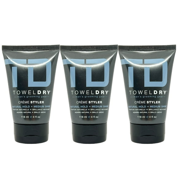 TowelDry Creme Styler + Natural Hold Shine 4 Oz (Pack of 3)