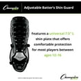 thumbnail image 4 of Champion Sports Universal 7.5" L Adjustable Batters Shin Guards with Wrap-Around Padding and Ankle/Foot Protector - Quick Release Buckles - Ages: Youth to Adult, 4 of 6