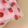 thumbnail image 5 of Fozruso Girls 2PC Clothing Set Girls Outfits For Every Occasion Summer Baby Girls Short Sleeve Romper With Strawberry Floral Cake Skirt Set For Ages 3 Months To 18 Months,9-12 Months(Red), 5 of 6