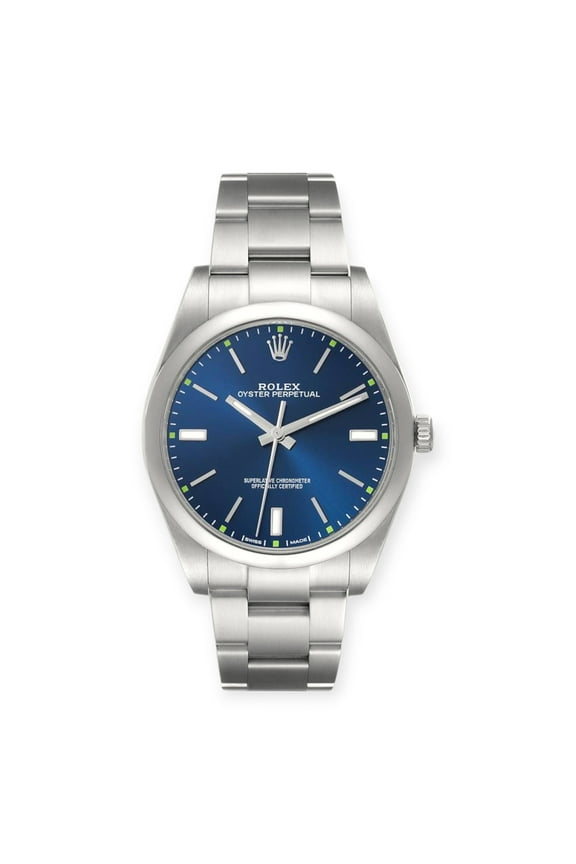 Pre-Owned Rolex Oyster Perpetual 114300 39mm Red Blue Dial