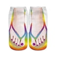 thumbnail image 2 of 5Pcs 3 pares de calcetines con chanclas con patrón 3d, calcetín divertido, diseño de verano, regalo, novedad, 2 of 3