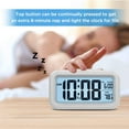 thumbnail image 5 of Ysk Smart Night Light Digital Alarm Clock with Indoor Temperature, Battery Operated Desk Small Clock (White), 5 of 10