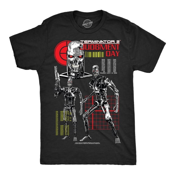 Mens Funny T Shirts Terminator 2 Endo Collage Retro Terminator Movie Tee For Men Graphic Tees