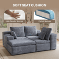 thumbnail image 5 of 107" Modular Cloud Sectional Sofa Couches, Modern 3 Seat L-Shape Couch with Ottoman and 2 Pillows, Memory Foam Sofa for Living Room Apartment, No Assembly,Gray, 5 of 10