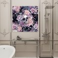 thumbnail image 4 of Wall Art Prints, Halloween Skull Framed Canvas Prints for Bedroom Living Room Bathroom Office, Vintage Colorful Rose Floral Wildflower Gallery Wrap Wall Art Poster for Gifts Home Decor 20"x20", 4 of 9