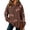 Brown, variant on TOMVIGX Football Sweatshirts for Women Cute Oversized Graphic Hoodies Team Fans Touchdown Tops Sunday Funday Tailgate Season Clothes L