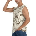 thumbnail image 3 of Fotbe Vintage Farm Pigs Men's Camiseta sin Mangas Estampada para Hombres, Playera Casual para Gimnasio, Entrenamiento, Playa-Large, 3 of 7