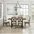 thumbnail image 2 of Crosley Furniture Joanna 7-Piece Dining Table Set in Dark Oak/Creme, 2 of 9