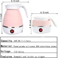 thumbnail image 6 of HIBIBUD 2026 New Travel Kettle,Electric Small Foldable Portable Kettle,Silicone Collapsible Heating Water Boiler Tea Pot for Camping,Easy for Storage with Separable Power Cord Water Boiler Electric, 6 of 7