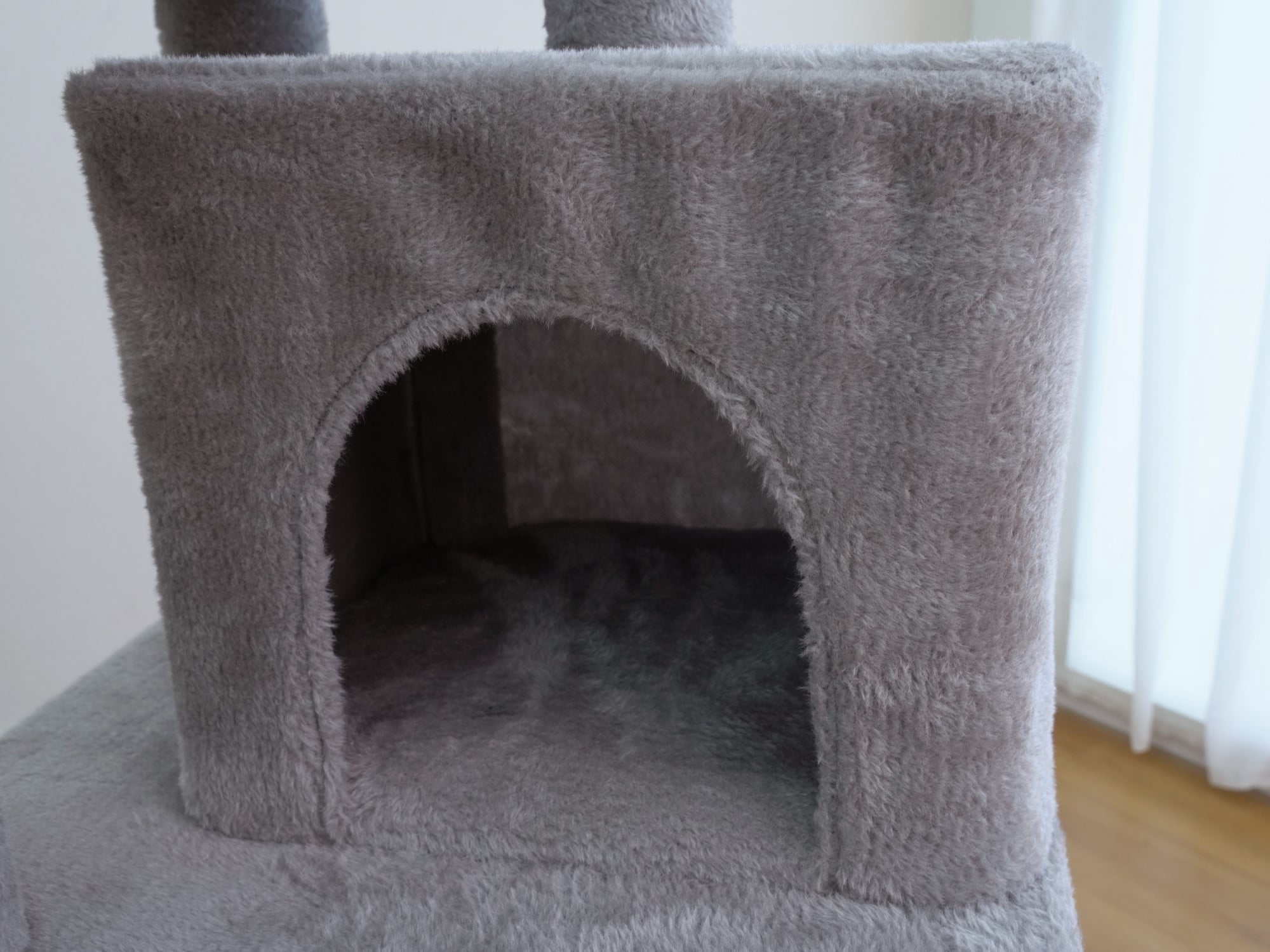 Vibrant Life 7-Level 65" Cat Tree with Hammock and Condo, Light Gray