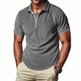 thumbnail image 3 of HomeGardon Mens Shirts Turn Down Collar Short Sleeve,Mens Shirts Men's Summer Casual Loose Color Blocked Pearl Cotton Small Twill Short Sleeve Turndown Collar Shirt,S-XXXL, 3 of 8