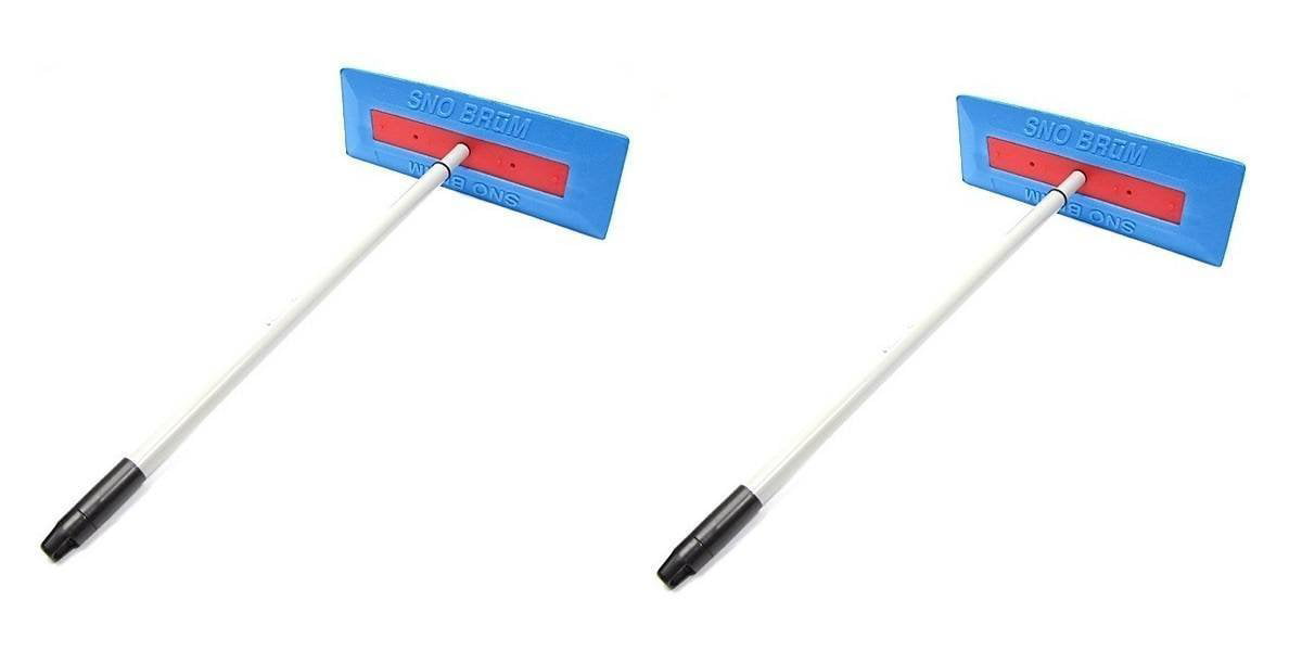 Value 2 Pack! Sno Brum Original Snow Removal Tool with Telescoping Handle 