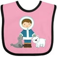 thumbnail image 3 of Inktastic Eskimo Boy Cute Alaska Boys Baby Bib, 3 of 4