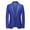 Blue, variant on Mens Fashion Solid Blazer Slim Business Suit Jacket Peaked Lapel One Button Suit Classic Formal Dress Jacket Navy