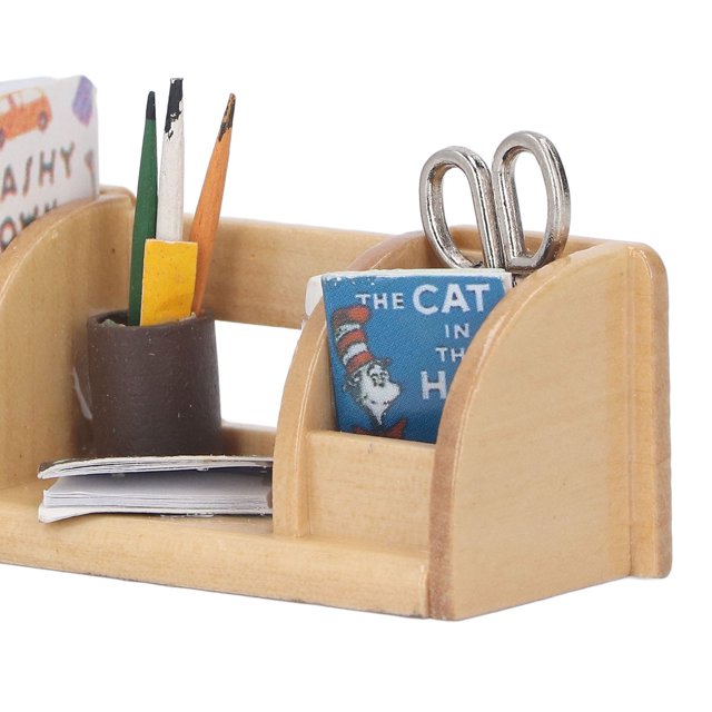 Soporte para libros para casa de muñecas, estante para papelería para casa de muñecas 1:12, soporte para libros para casa de muñecas, estante para papelería para casa de muñecas, calidad en la que puedes confiar