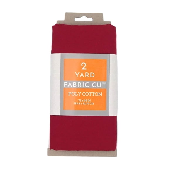 Shason Textile 2 Yard Cut Poly Cotton Fabric, Merlot, 44" Wide for Craft & Quilting Projects