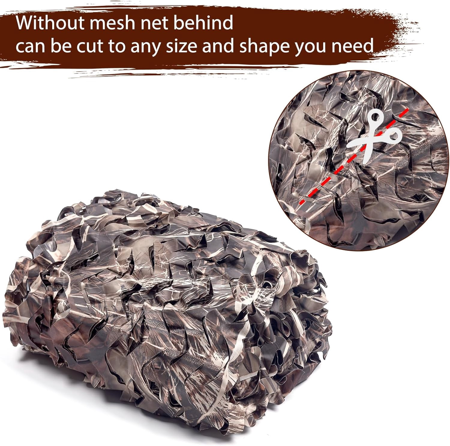 Camo Netting Camouflage Netting 20x20 10x20 10x10 Bulk Roll Burlap Camo Tarp Sunshade Net for Hunting Blind Dinosaur Birthday Jungle MilitaryTheme Party Decoration Camping Shooting