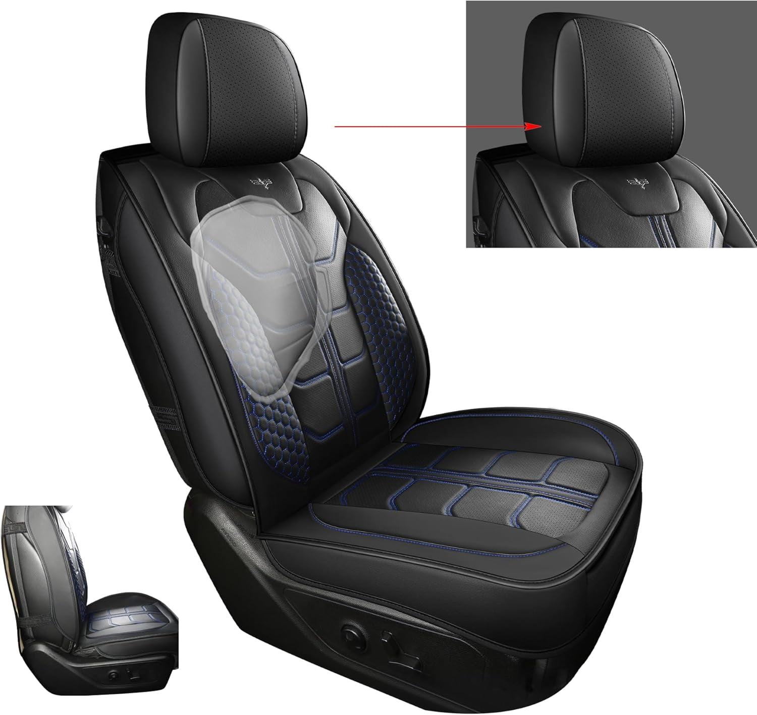LINGVIDO Chevy Silverado Seat Covers - Custom Fit for GMC Sierra, Pickup Truck Seat Cover for 07-25 1500 2500HD 3500HD, Regular Cab, Double Cab, Crew Cab, LT, LZT, RST, Trail Boss