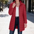thumbnail image 2 of Enjoytime Quilted Jackets for Women Long Sleeve Zip Up Hooded Puffer Coat Winter Warm Soft Lightweight Stand Collar Long Jacket, 2 of 8
