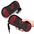 thumbnail image 5 of Zufioo Black Panther Red Background Print Sunglasses Case Tactical Zipper Sunglasses Carrying Case for Men Women, 5 of 6