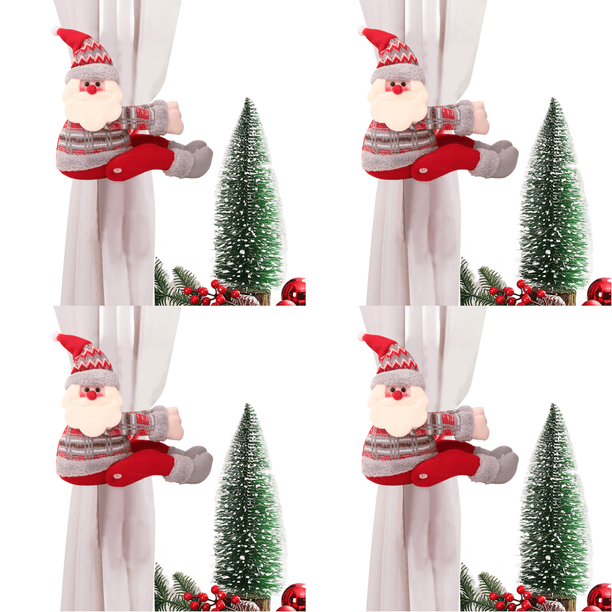 Adorno Navidad Papá Noel para Cortina Botella Vino