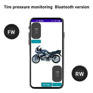 Protoiya Motorcycle TPMS Tire Pressure Monitoring System USB Solar Powered  Wireless Motorcycle TPMS with 2 Sensors LCD Display Waterproof Moto Tyre