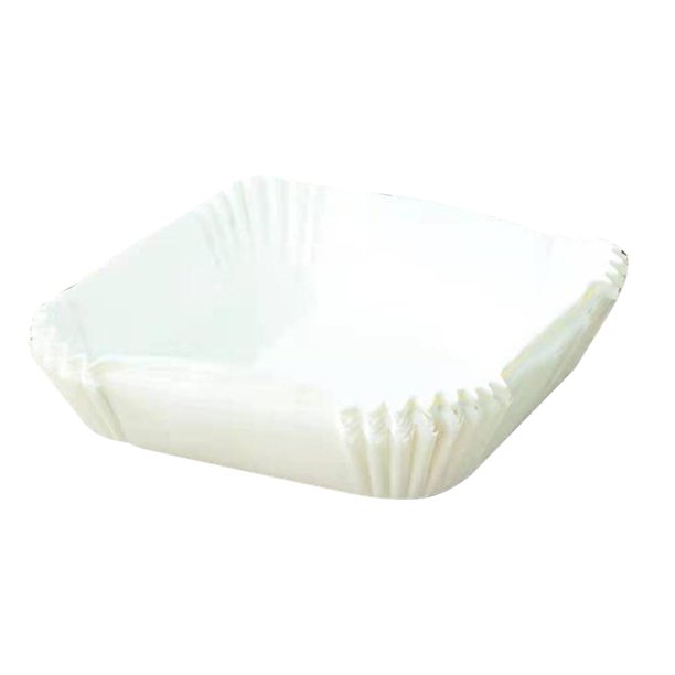 Batería de Cocina Contenedores Alfombrilla para freidora de aire de 100 Uds., alfombrillas para horno de papel para vapor de pulpa de madera (blanco)