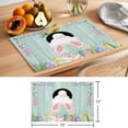 thumbnail image 6 of Easter Placemats Set of 12 Turquoise Bunny Eggs Spring Floral Wooden Place Mats Indoor Wipeable Table Mats Washable Cloth Dining Table Placemats for Kitchen Holiday Party Home Decor 13x19 Inch, 6 of 9