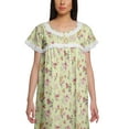 thumbnail image 3 of Moomaya Printed Short Sleeve Knee Length Nightdress Round Neck Sleepwear Gown, 3 of 5