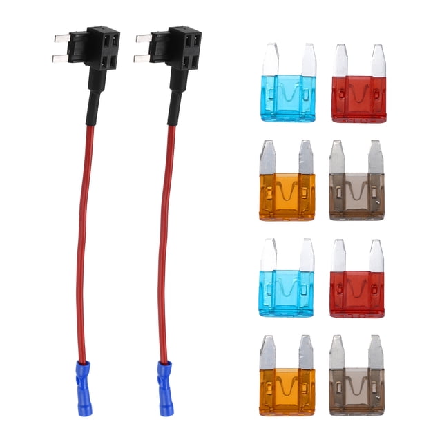 Universal agregar un circuito 12V Mini fusible grifo con 2 uds 5A 7.5A 10A 15A ATM APM fusible tipo hoja 1 Juego
