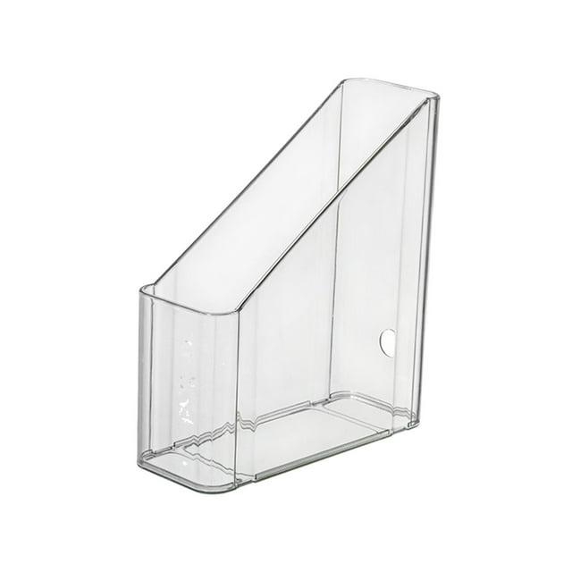 Luzkey Magazine Holder Rack,File Holder,Office Supplies,Decorative File Box,Paperboard Book Organizer,Storage Box for Book Classroom clear