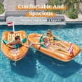 thumbnail image 4 of SYNCFUN 8 ft Inflatable Boat for Pool with Reinforced Cooler, Boat Raft Pool Lake Toys Summer Swimming Pool Party Decorations for  Adults, 4 of 9