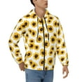 thumbnail image 4 of Zip Up Hoodies for Men - cute yellow Sunflowers white Long Sleeve Comfrt Men'S Fashion Hoodies & Sweatshirts, Jackets for Men Hoodies Pullover Clothing Clothes with Pouch, 4 of 5