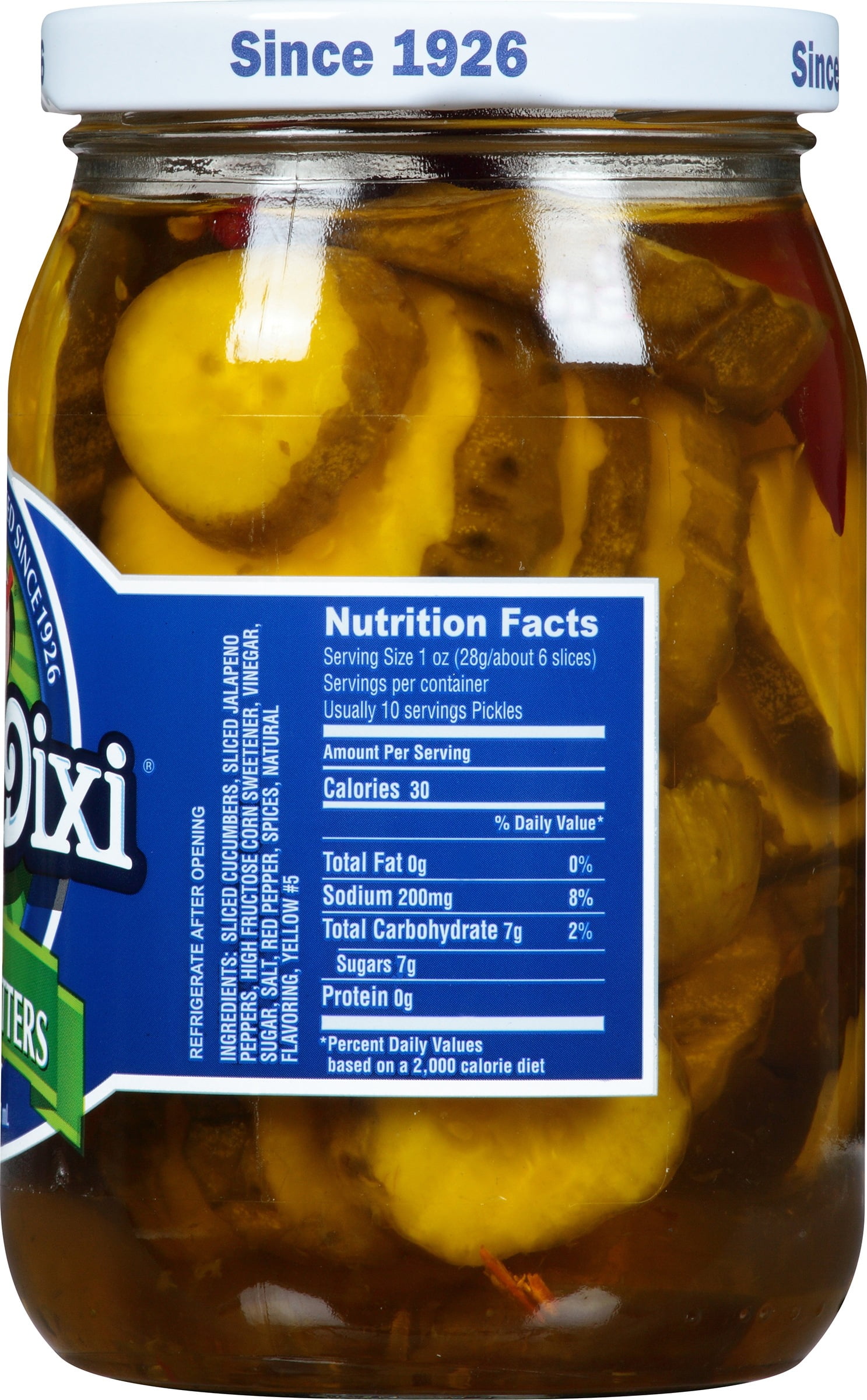 Del-Dixi Jalapeno Bread-N-Butters Pickles, 16 fl oz
