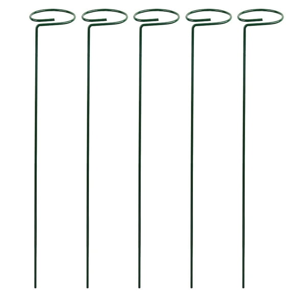 Hxoliqit 7.8 inches Plant Support Stakes, Iron Garden Stakes with Rust Resistant, 5 Pack,Garden Stakes 7.8 inches, Plant Stakes 7.8 inches, Flower Stakes And Supports,