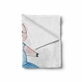 thumbnail image 2 of Ballerina Soft Flannel Fleece Throw Blanket, Pig Illustration with Ballet Outfit on Stage Doodle Pencil Sketch Posture, Cozy Plush for Indoor and Outdoor Use, 60" x 80", Multicolor, by Ambesonne, 2 of 6