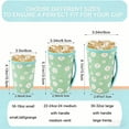 thumbnail image 2 of 3 Pack Reusable Iced Coffee Sleeves for Iced Coffee Cups or Drinks Reusable Neoprene Insulated Sleeves for Hot and Cold Drinks(Green Daisy), 2 of 7