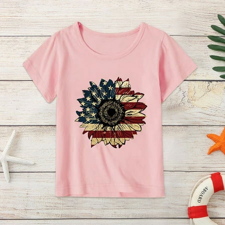 

EQWLJWE Independence Day Mommy And Me Clothes Short Sleeve T-shirt Mother Daughter Family Top Christmas Pajamas for Family Holiday Clearance