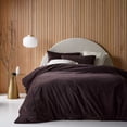 thumbnail image 1 of Vintage Design Homewares Cotton Velvet Quilt Cover Set Chocolate King, 1 of 5