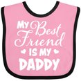 thumbnail image 3 of Inktastic My Best Friend is My Daddy with Hearts Boys or Girls Baby Bib, 3 of 4