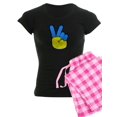 thumbnail image 1 of CafePress - Ukrainian Flag Peace Sign Ukraine Native H Pajamas - Women's Dark Pajamas, 1 of 1
