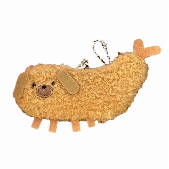 Lovely Tempura Dumplings Food Stuffed Key Chain, Doll Plush Toy Keychain, Key Holder Bag Pendant Party Favor Gift