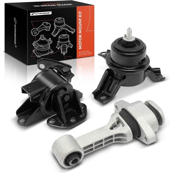 A-Premium 3PCS Engine Motor Mount and Transmission Mount and Torque Strut Mount Kit Compatible with Kia Soul 2010-2011 1.6L, Automatic Transmission, Replace# 218302K100, 218102K000